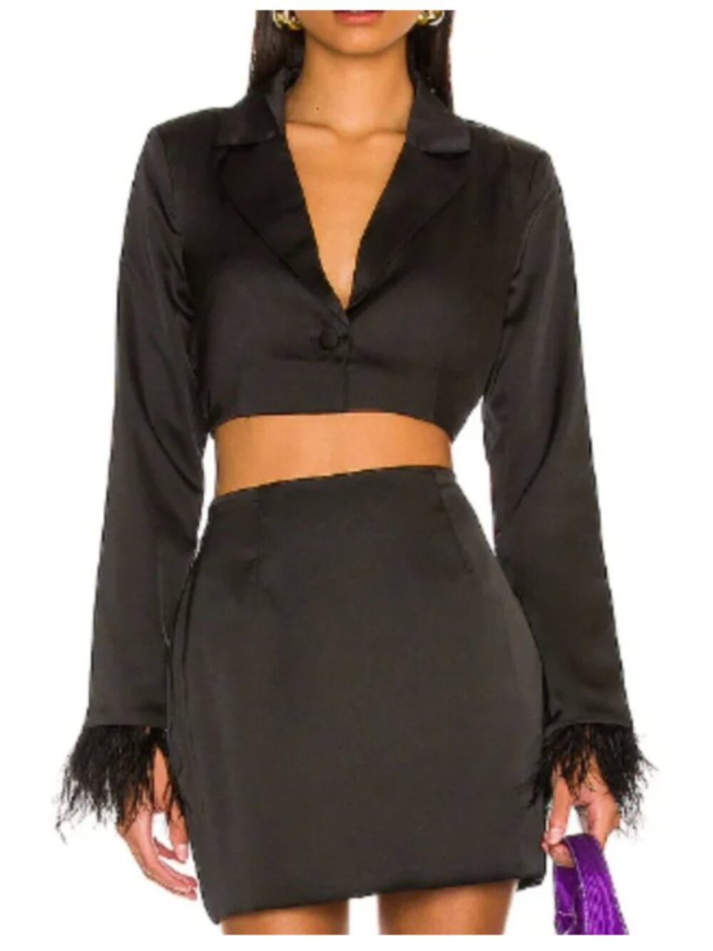 More To Come Julia Cropped Blazer & Mini Skirt Set